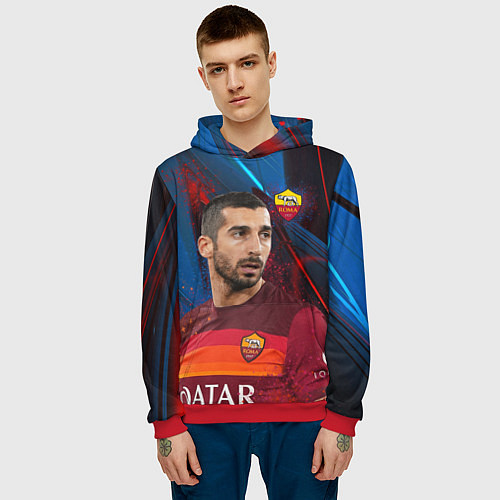 Мужская толстовка Henrikh Mkhitaryan Roma / 3D-Красный – фото 3