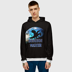 Толстовка-худи мужская Dungeon Master, цвет: 3D-белый — фото 2