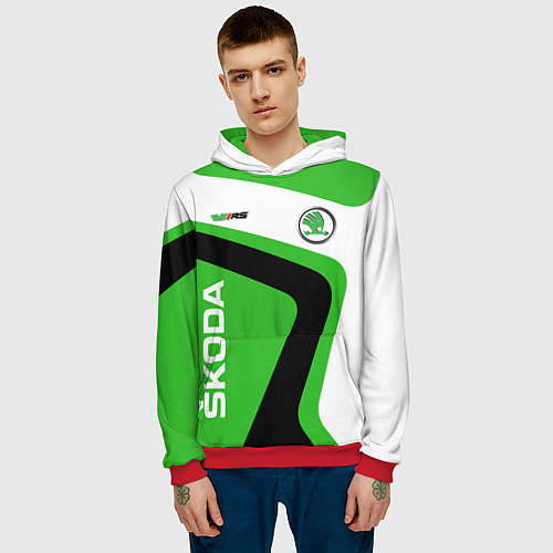 Мужская толстовка Skoda / 3D-Красный – фото 3