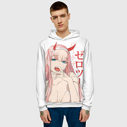 Толстовка-худи мужская Darling in the Franxx Zero Two, цвет: 3D-белый — фото 2