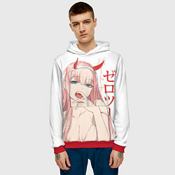 Толстовка-худи мужская Darling in the Franxx Zero Two, цвет: 3D-красный — фото 2
