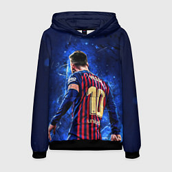Толстовка-худи мужская Leo Messi Лео Месси 10, цвет: 3D-черный