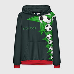 Толстовка-худи мужская Star ball, цвет: 3D-красный