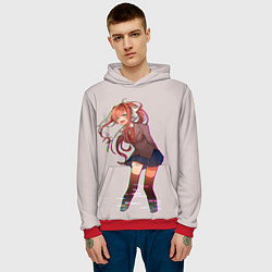 Толстовка-худи мужская Cyber Monika, цвет: 3D-красный — фото 2