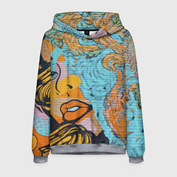 Толстовка-худи мужская Граффити арт, цвет: 3D-меланж