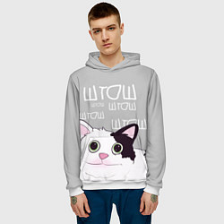 Толстовка-худи мужская Штош, цвет: 3D-белый — фото 2