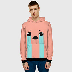 Толстовка-худи мужская Crying Isaac, цвет: 3D-черный — фото 2