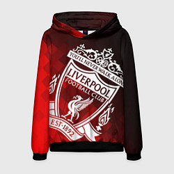 Толстовка-худи мужская LIVERPOOL ЛИВЕРПУЛЬ, цвет: 3D-черный