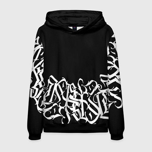 Мужская толстовка КАЛЛИГРАФИЯ CALLIGRAPHY / 3D-Черный – фото 1