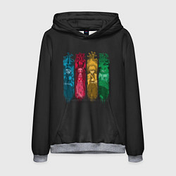 Толстовка-худи мужская Неистовый Квартет, цвет: 3D-меланж