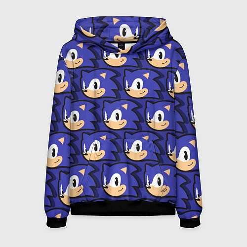 Мужская толстовка Sonic pattern / 3D-Черный – фото 1