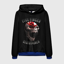 Толстовка-худи мужская Five Finger Death Punch 5FDP, цвет: 3D-синий