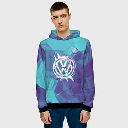 Толстовка-худи мужская VOLKSWAGEN, цвет: 3D-черный — фото 2