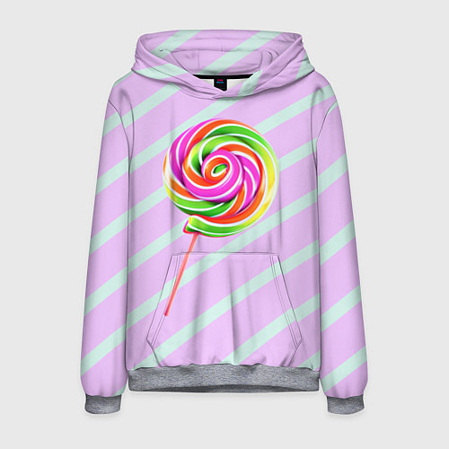 Мужская толстовка Леденец графический фон / 3D-Меланж – фото 1