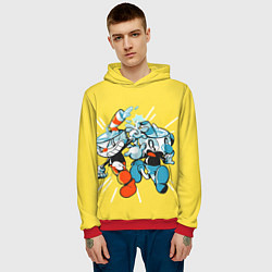 Толстовка-худи мужская Cuphead bros, цвет: 3D-красный — фото 2