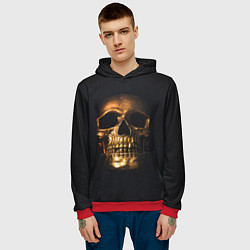 Толстовка-худи мужская Golden Skull, цвет: 3D-красный — фото 2