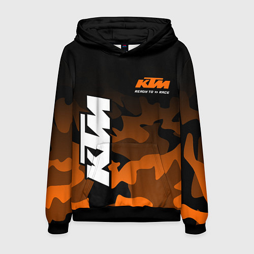 Мужская толстовка KTM MOTORCYCLES КТМ МОТОЦИКЛ / 3D-Черный – фото 1