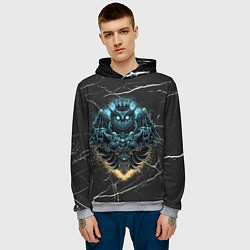 Толстовка-худи мужская Owl king, цвет: 3D-меланж — фото 2