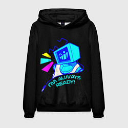 Толстовка-худи мужская Im always ready, цвет: 3D-черный