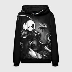 Толстовка-худи мужская 2B Nier: Automata, цвет: 3D-черный