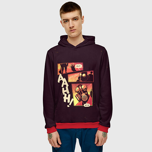 Мужская толстовка Пиро за работой / 3D-Красный – фото 3