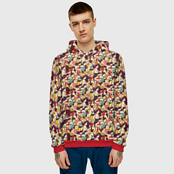 Толстовка-худи мужская Марафон, цвет: 3D-красный — фото 2