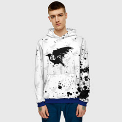 Толстовка-худи мужская Лозунг Карасуно ворон Haikyu!!, цвет: 3D-синий — фото 2