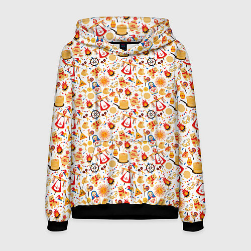 Мужская толстовка Масленица / 3D-Черный – фото 1