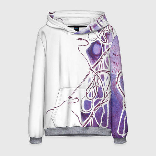 Мужская толстовка Фиолетовые нити / 3D-Меланж – фото 1