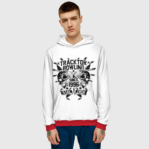 Мужская толстовка Tracktor Bowling / 3D-Красный – фото 3