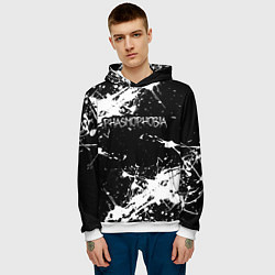 Толстовка-худи мужская Phasmophobia краска, цвет: 3D-белый — фото 2