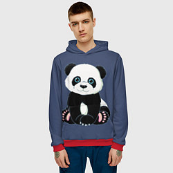 Толстовка-худи мужская Милая Панда Sweet Panda, цвет: 3D-красный — фото 2