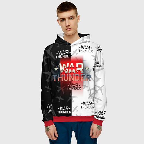Мужская толстовка WAR THUNDER ВАР ТАНДЕР / 3D-Красный – фото 3