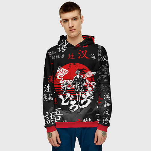Мужская толстовка ДОРОРО DORORO АНИМЕ / 3D-Красный – фото 3