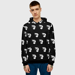 Толстовка-худи мужская Dark trollface, цвет: 3D-черный — фото 2