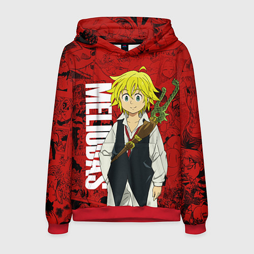 Мужская толстовка Мелиодас, Meliodas / 3D-Красный – фото 1