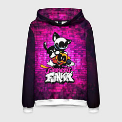 Толстовка-худи мужская Скид и Памп Skid and Pump, цвет: 3D-белый