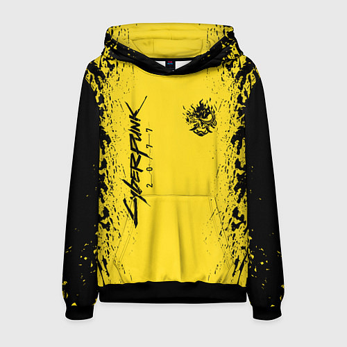 Мужская толстовка CYBERPUNK 2077 КИБЕРПАНК 2077 / 3D-Черный – фото 1