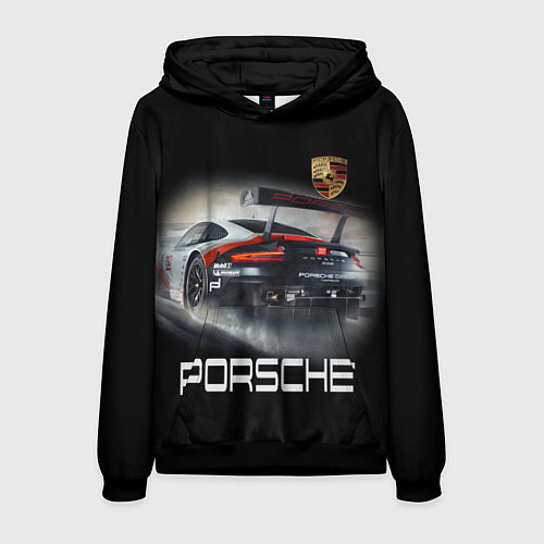 Мужская толстовка PORSHE / 3D-Черный – фото 1