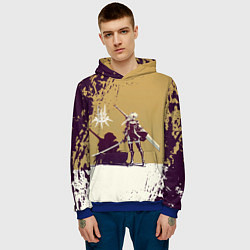 Толстовка-худи мужская Yorha 2B Nier Automata Z, цвет: 3D-синий — фото 2