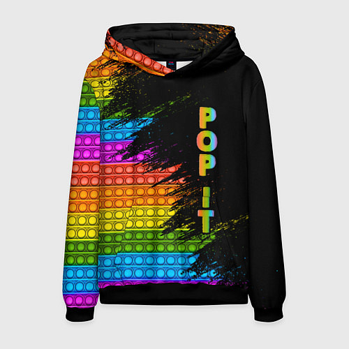 Мужская толстовка ИГРУШКА POP it ПОП-ИТ / 3D-Черный – фото 1