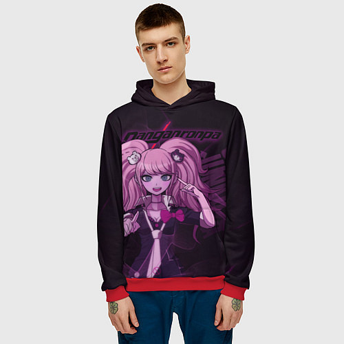Мужская толстовка Джунко Эношима Данганронпа / 3D-Красный – фото 3