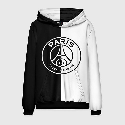 Мужская толстовка ФК ПСЖ PSG BLACK & WHITE / 3D-Черный – фото 1