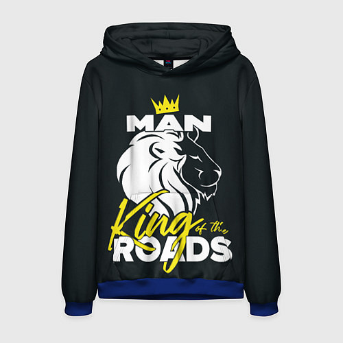 Мужская толстовка Man king of the roads / 3D-Синий – фото 1