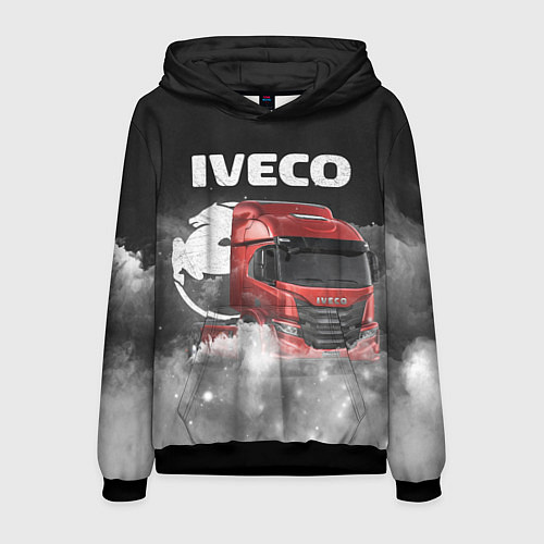 Мужская толстовка Iveco truck / 3D-Черный – фото 1