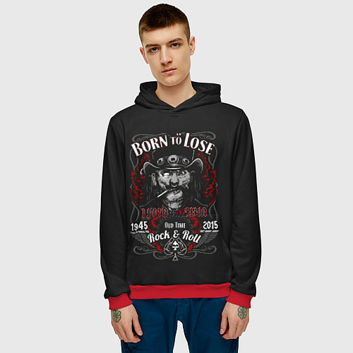 Мужская толстовка Старичок Лемми / 3D-Красный – фото 3