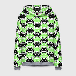 Толстовка-худи мужская Space Invaders Old game Z, цвет: 3D-меланж