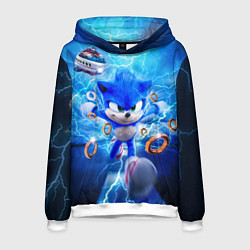 Толстовка-худи мужская SONIC СИНИЙ ЁЖ Z, цвет: 3D-белый