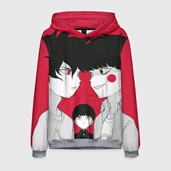 Толстовка-худи мужская Mob psycho 100 Моб Психо 100 Z, цвет: 3D-меланж