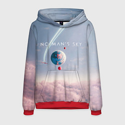 Толстовка-худи мужская No mans sky, цвет: 3D-красный